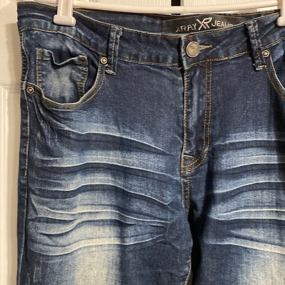 XRAY Jeans Men 34 x 30 Distressed Stacked Stretch Ribbed denim pants - Picture 4 of 14